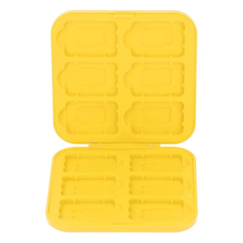 goodstumbler 12 in 1 Game Card Case Universal Compatible with Nintendo Switch: 12 Cartridge Slots Silicon Game Storage Holder for Storage Card SDHC Memory Card and More (Yellow) - color: Yellow