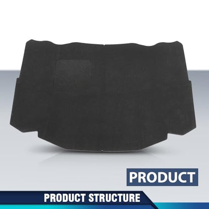 PIT66 Hood Insulation Pad Compatible with Benz W124 E Class 1990-1995 / 300CE 300E 300TE 1990-1993 / 400E 500E 1992-1993 / E320 E420 1994-1995 / E500 1994 1246820726 Black - style: 1990-1995 Benz W124 E Class