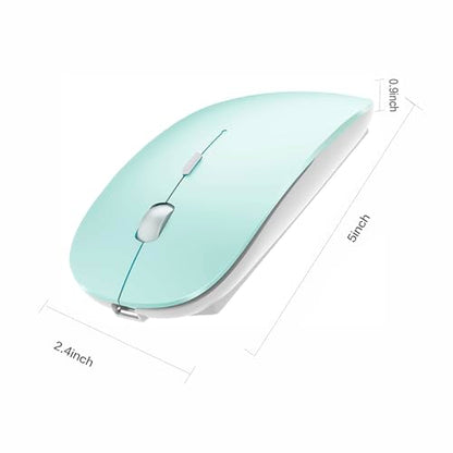PEIBO Bluetooth Wireless Mouse for Laptop mac MacBook ipad MacBook air MacBook pro pc Desktop Computer Windows Chromebook Notebook - color: Jelly blue