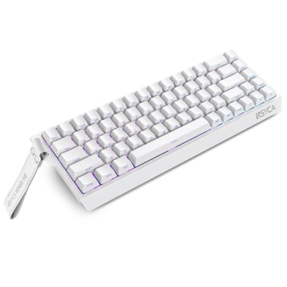 WIN68 HE Hall Effect Keyboard, Rapid Trigger Magnetic Gaming Keyboard, 8000Hz Polling Rate, DKS & SOCD, 0.01mm Adjustable Actuation, RGB PBT Keycaps, 60% Wired Keyboard for FPS Gaming PC & Mac - color: WIN68 White Side-Printed