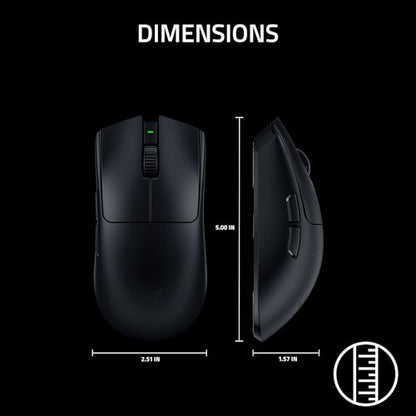 Razer Viper V3 Pro SE Wireless Gaming Mouse: 54g Lightweight - 1K Polling Dongle - 35K DPI Optical Sensor - Gen3 Optical Switches - Symmetrical Shape - 8 Programmable Controls - 95 Hr Battery - Black - color: Black, style: 1000 Hz Polling