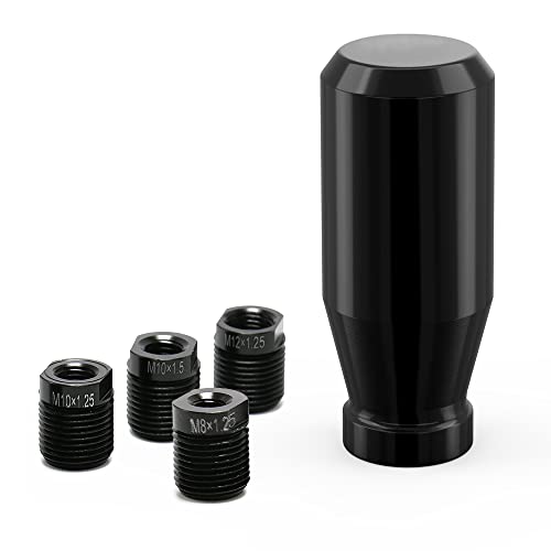 Black Weighted Manual Automatic Gear Shifter Shift Knobs Lever with 7 Metal Adapters Fit Compatible with Manual Cars Most Automatic Cars - color: AA-H-04-02