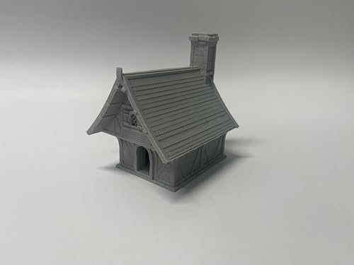 HAUTICO Medieval Tabletop Terrain Set for 18mm & 28mm Miniatures – Paintable Wargame & Diorama Building Kit (28mm Scale)