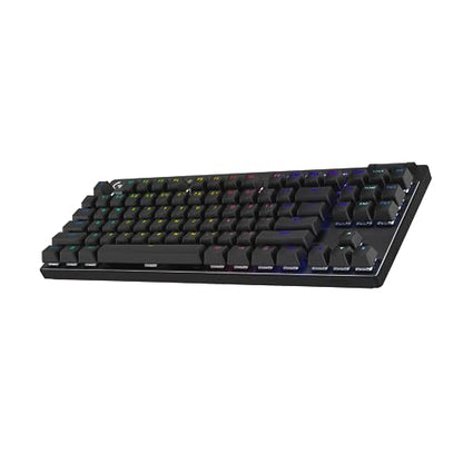 Logitech G PRO X TKL Lightspeed Wireless Gaming Keyboard (Linear) - Black | Lightspeed wireless, Ultra-Portable Tenkeyless Design, LIGHTSYNC RGB, PBT keycaps, Linear Switches - color: Black, size: TKL - Wireless, style: Linear