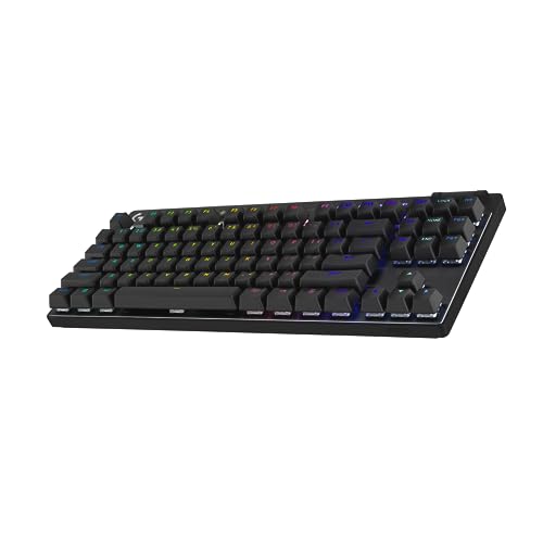 Logitech G PRO X TKL Lightspeed Wireless Gaming Keyboard (Linear) - Black | Lightspeed wireless, Ultra-Portable Tenkeyless Design, LIGHTSYNC RGB, PBT keycaps, Linear Switches - color: Black, size: TKL - Wireless, style: Linear