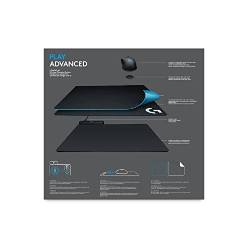 LogitechG PowerPlay Wireless Charging Mouse Pad, Compatible with G Pro/ G903/ G703/ G502 Lightspeed Gaming Mice - Black