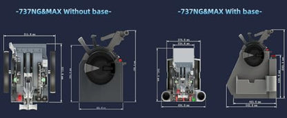 Professional 737 Throttle Quadrant for Flight Simulator – Motorized Autothrottle, Trim Wheels, Flaps & Speed Brake – 1:1 Home Cockpit Hardware Compatible with MSFS 2020/2024, X-Plane, Prepar3D (737MAX) - size: 737MAX