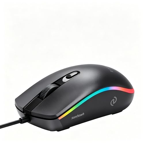 Wired Dual Mode Gaming Mouse & RGB Charging Mouse Pad Combo, 10W Qi Wireless Charger, Ergonomic Mice with RGB Light for Gaming & Office