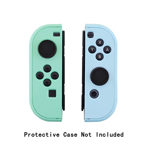 eXtremeRate PlayVital Switch Thumb Grip Caps, Joystick Caps for Nintendo Switch Lite, Silicone Analog Cover Thumbstick Grips for Switch OLED Joycon - Black - color: Black