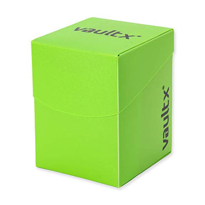 Vault X Large Standard Deck Box with 150 Black Sleeves, fits 100+ Sleeved Trading Cards (Green) - color: Green