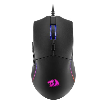 Redragon M730 Wired RGB Gaming Mouse 10K DPI Lightweight Remapping Keys | Stable Lag-Free Connection, Redefine Keybinding Macro, Vibing Backlight, Ergonomic Grip Body Comfort - size: Wired