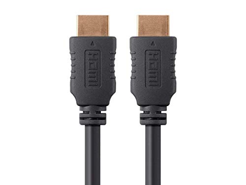 Monoprice 4K High Speed HDMI Cable - HDMI 2.0, 4K@60Hz, HDR, HDR10, Dolby Vision, 18Gbps, YUV 4:4:4, 28AWG, With Ferrite Cores, 1.5 Feet, Black