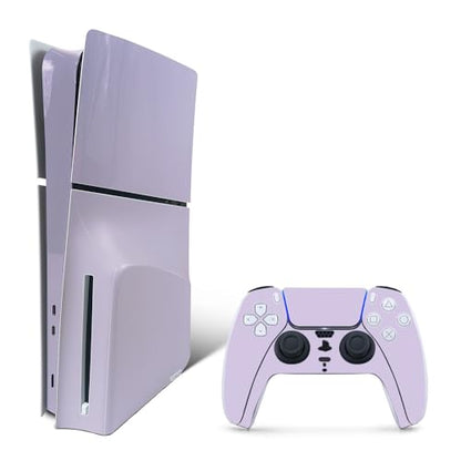MightySkins Skin Compatible with PlayStation 5 Slim Disk Edition Bundle - Solid Lilac | Protective, Durable, and Unique Vinyl Decal wrap Cover | Easy to Apply | Made in The USA - color: Solid Lilac, size: Playstation 5 Slim Disk Edition With Controller