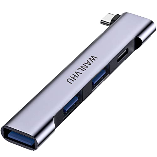 USB C Hub for Laptop, Portable USB C Splitter Multiport Adapter with Type-C Charging Port and USB 3.0 Port for MacBook Pro/Air, Surface Pro, Keyboard, Flash Drive - color: USB C Hub with Charging Port