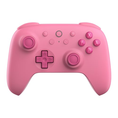 8BitDo Ultimate 2C Bluetooth Controller for Switch/Switch 2, Wireless Controller with 6-Axis Motion Control, Rumble Vibration, Refined D-Pad and Bumpers, and Hall Effect Joysticks (Pink) - color: Pink, style: Ultimate 2C