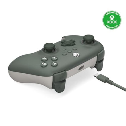8BitDo Ultimate C Wired Controller for Xbox with Hall Effect Joysticks and Triggers, RGB Lighting Fire Ring, Compatible with Xbox Series X|S, Xbox One, Windows 10/11- Officially Licensed (Dark Green) - color: Dark Green