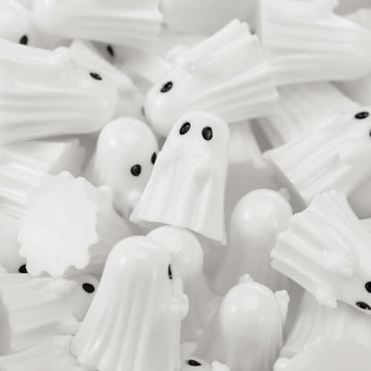 Weysat 100 Pcs Mini Halloween Ghost Figurines Miniature Resin Spooky Cute Finger Ghost Tiny Halloween Miniatures for Spooky Tiered Tray Decor Vase Filler Home Tabletop Shelf Centerpieces Party Favors - style: Ghost