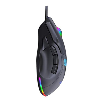 GOWENIC RGB Gaming Mouse, 9 Programmable Buttons 12000 DPI Ergonomic Design, with 7 Lighting Effects and 20 Onboard Macro Profiles, for PC Gaming