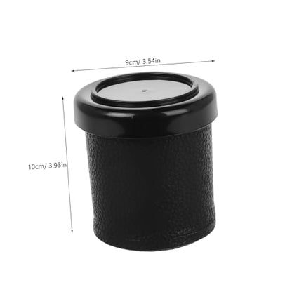 VICASKY 1set Silent Dice Cup Set with Lid Low Noise Shaker for Ktv Parties and Liars Dice Games Compact and Stylish Leatherette Design with Felt-Lined Interior with Base