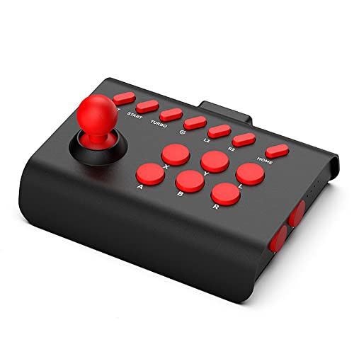 RALAN Mini Arcade Fight Stick, Street Fighter Arcade Game Fighting Joystick with Turbo & Macro Functions Compatible with PS3/PS4/ Nintendo Switch/PC Windows/Steam