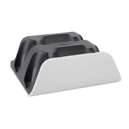 Controller Charging Station for Edge Controller, Dual Game Console Charger Dock with Storage Stand and USB Cable, White Black - color: White Black
