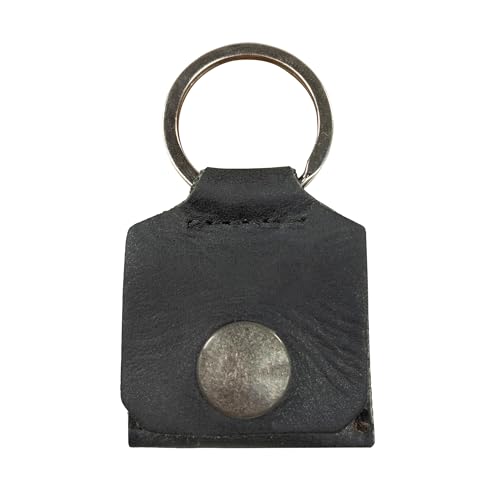 Rustic Leather Switch Cartridge Game Keychain/SD Card/Guitar Pick Holder Handmade by Hide & Drink (Charcoal Black) - color: Charcoal Black