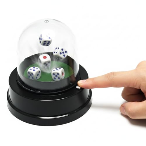 Automatic Lucky Dice Roller Cup Set with 5 Dices for KTV Pub Bar Family Friends Party Games EK1883 - size: Medium