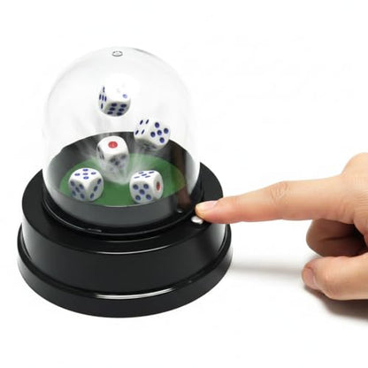 Automatic Lucky Dice Roller Cup Set with 5 Dices for KTV Pub Bar Family Friends Party Games EK1883 - size: Medium