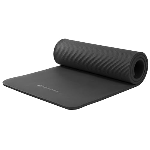 Balanced Body Aeromat Pilates and Yoga Mat for Floor Exercise, Extra-Thick Floor Workout Mat for Pilates or Yoga Exercises and Workouts, Studio or Home Gym Mat - color: Black
