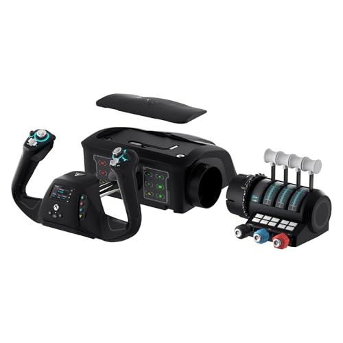 Turtle Beach VelocityOne Flight Universal Control System - Xbox Series X & Xbox Series S, Xbox One & Windows 10 & 11 PCs with Yoke Handle, Throttle Quadrant, Trim Wheel & Rudder Controls | Xbox Series X|S, Xbox One, Windows PC, Complete Controls, Yoke Han