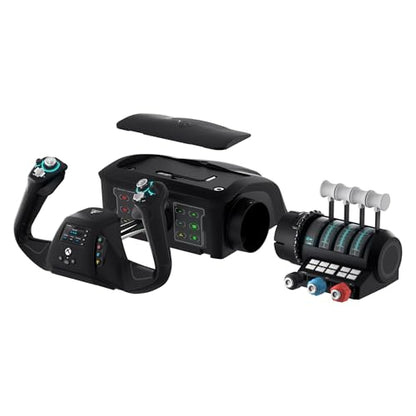Turtle Beach VelocityOne Flight Universal Control System - Xbox Series X & Xbox Series S, Xbox One & Windows 10 & 11 PCs with Yoke Handle, Throttle Quadrant, Trim Wheel & Rudder Controls | Xbox Series X|S, Xbox One, Windows PC, Complete Controls, Yoke Han