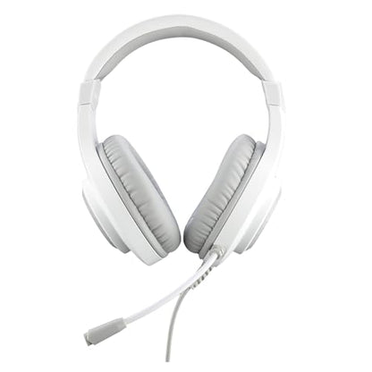 Redragon H260 Hylas Wired Gaming Headset, 50 mm Drivers, Stereo Surround Sound, Noise-Canceling Microphone, Dynamic RGB Backlight, Over-Ear Headphones Works for PC/PS4/XBOX ONE/NS, White