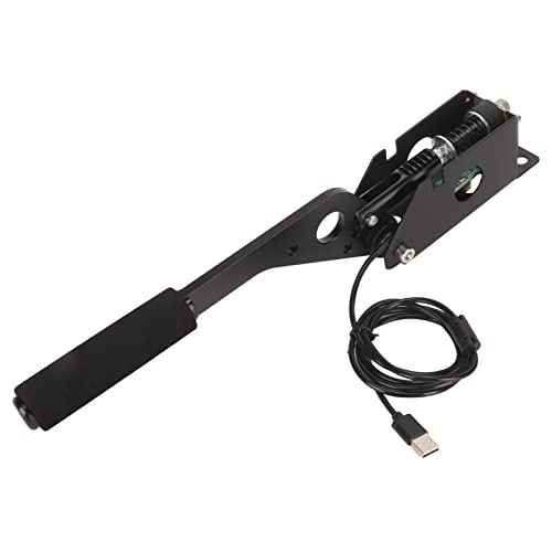 Locadence 64 Bit USB SIM Handbrake, Auto Calibration PC Racing Games Linear e Brake with Handle Grip 51 USB Cable Clamp for Logi G27 G29 G920 T500 T300