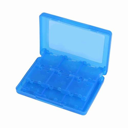 28-in-1 PP Game Card Case Holder - for Nintendo 3DS/DSL/DSI/LL, Cartridge Storage Box with 22 Slots + SD/TF Card Holders + Stylus Organizer(Blue) - color: Blue