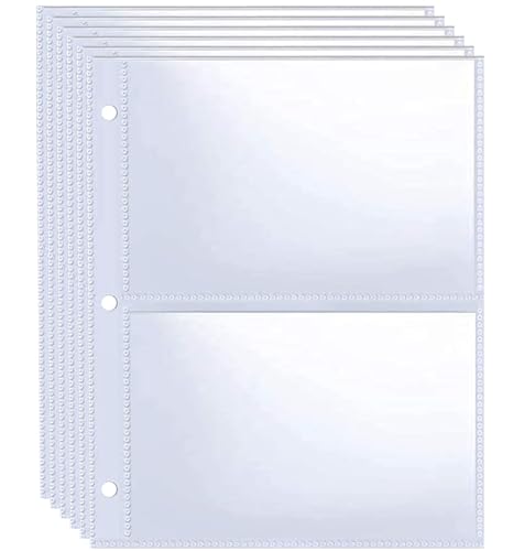 40 Pack 160 Pockets 3.5x5” Photocard Sleeves for A5 Mini 3 Ring Binder, Ultra-Clear Photo Sleeves, Double-Sided 2 Pocket Photo Pages, Top Loading Sheet Protector for Photos, Postcards, Seed Packets - color: 3.5x5"