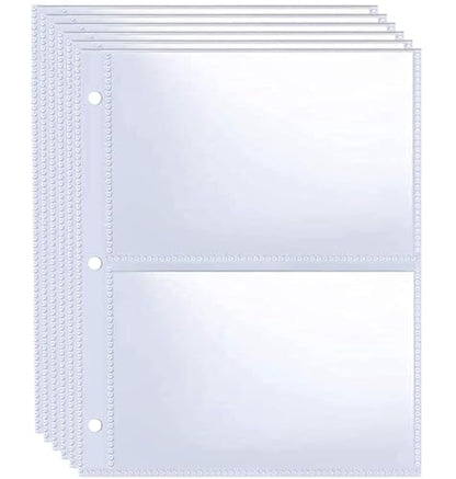 40 Pack 160 Pockets 3.5x5” Photocard Sleeves for A5 Mini 3 Ring Binder, Ultra-Clear Photo Sleeves, Double-Sided 2 Pocket Photo Pages, Top Loading Sheet Protector for Photos, Postcards, Seed Packets - color: 3.5x5"