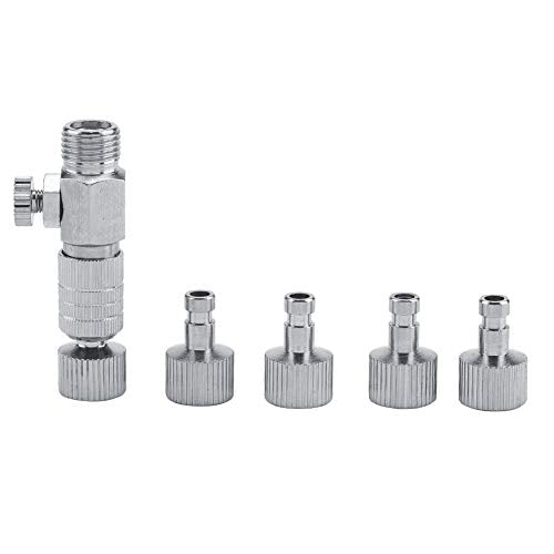 Tbest Harder Steenbeck Airbrush Quick Connect,Airbrush Quick Release Disconnect Adapter 1/8 in Male and Female Connections Adapter with Adjustable Control Valve Airbrush Accessories