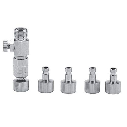 Tbest Harder Steenbeck Airbrush Quick Connect,Airbrush Quick Release Disconnect Adapter 1/8 in Male and Female Connections Adapter with Adjustable Control Valve Airbrush Accessories