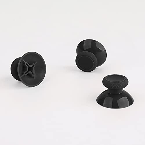 TOMSIN Replacement Joysticks for Xbox One Series X/S Controller,4PCS True Rubberized Thumbsticks Repair Kit for Xbox One Wireless Controller(Black) - color: Black