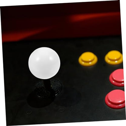 VICASKY Plastic Ball Head Rocker Joystick Handle Game Stick Ball Head Replacement for Arcade Kit - color: White