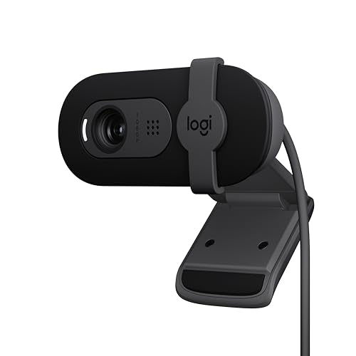 Logitech Brio 101 Full HD 1080p Webcam for Streaming and Meetings - Black | 1080p with auto-light correction, built-in mic, privacy shutter, USB-A, compatible with Teams, Google Meet, Zoom and more - color: Black, size: 1 Pack, style: 1080p