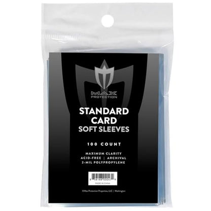 Max Protection Premium Card Sleeves - Acid-Free, Archival-Quality - Clear Polypropylene 100 Pack - Penny Sleeves for Trading Cards & Sports Cards - 2 5/8 x 3 5/8 - Fits Toploaders - size: 3000 Sleeves