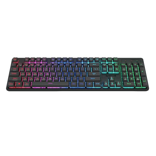 Redragon K599 Wired/Wireless Mechanical Gaming Keyboard 60% Compact Tenkeyless RGB Backlit Computer Keyboard for Windows PC Gamers (70 Key Red Switch – Black) - color: Red