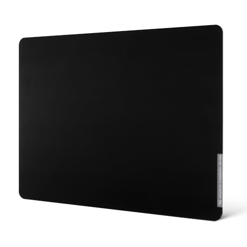 XVX Black Glass Mousepad 4.0, Hard Mouse Pad for Gaming, Ultra-Smooth Micro-Etched Surface Mouse Mat with Non-Slip Rubber Base(410mm*310mm) - color: Black