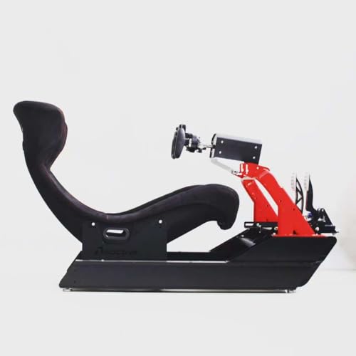 CS-Pro Modular Simracing Cockpit | Fully Adjustable | Direct drive Support, Compatible with Thrustmaster, Fanatec, Moza Racing on PC, Xbox and PS，for Wheels Up to 38NM,Includes 1PCS Expansion Tube - color: CSP Frame+F1 seat