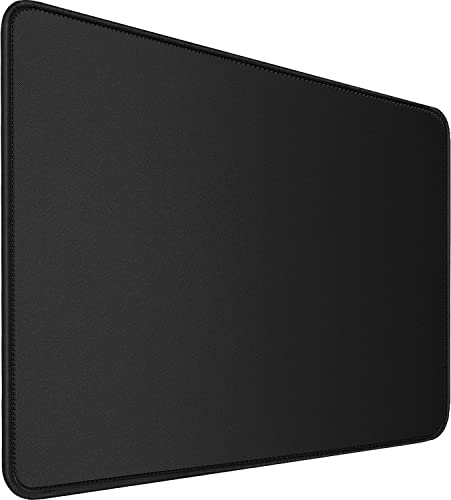 Mouse Pad, Upgraded 30% Larger Mouse pad with Durable Stitched Edges | MousePad, Premium-Textured & Waterproof Mousepad, Nonslip Natural Rubber Base Mouse pad for Laptop,Computer, Office - color: Black, size: Medium