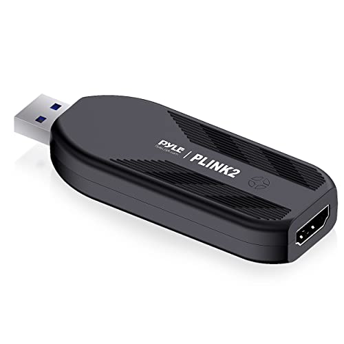 PyleUsa HDMI Capture Card - Camera Link 4K USB3.1 GEN1 HDMI-to-USB Audio-Video Recording via DSLR Camcorder Action Cam, Record Directly to Computer Gaming,Streaming,Conference,Live Broadcast,PLINK 2 - style: Mini Power Capture Card