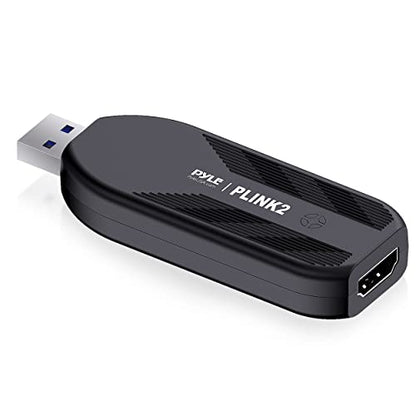 PyleUsa HDMI Capture Card - Camera Link 4K USB3.1 GEN1 HDMI-to-USB Audio-Video Recording via DSLR Camcorder Action Cam, Record Directly to Computer Gaming,Streaming,Conference,Live Broadcast,PLINK 2 - style: Mini Power Capture Card