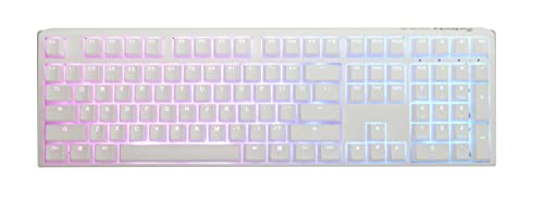 Ducky One 3 White 100% Mechanical Gaming Keyboard, Cherry MX Black | Hot-swap full-size gaming keyboard, Cherry MX Black switches, PBT doubleshot keycaps, RGB, White - color: Cherry MX Black