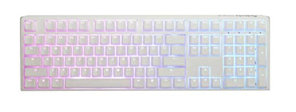 Ducky One 3 White 100% Mechanical Gaming Keyboard, Cherry MX Black | Hot-swap full-size gaming keyboard, Cherry MX Black switches, PBT doubleshot keycaps, RGB, White - color: Cherry MX Black